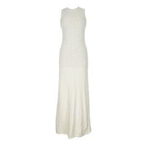 NWT DISSH Dion Maxi in Off White Boucle Knit Sleeveless Dress L / US 8